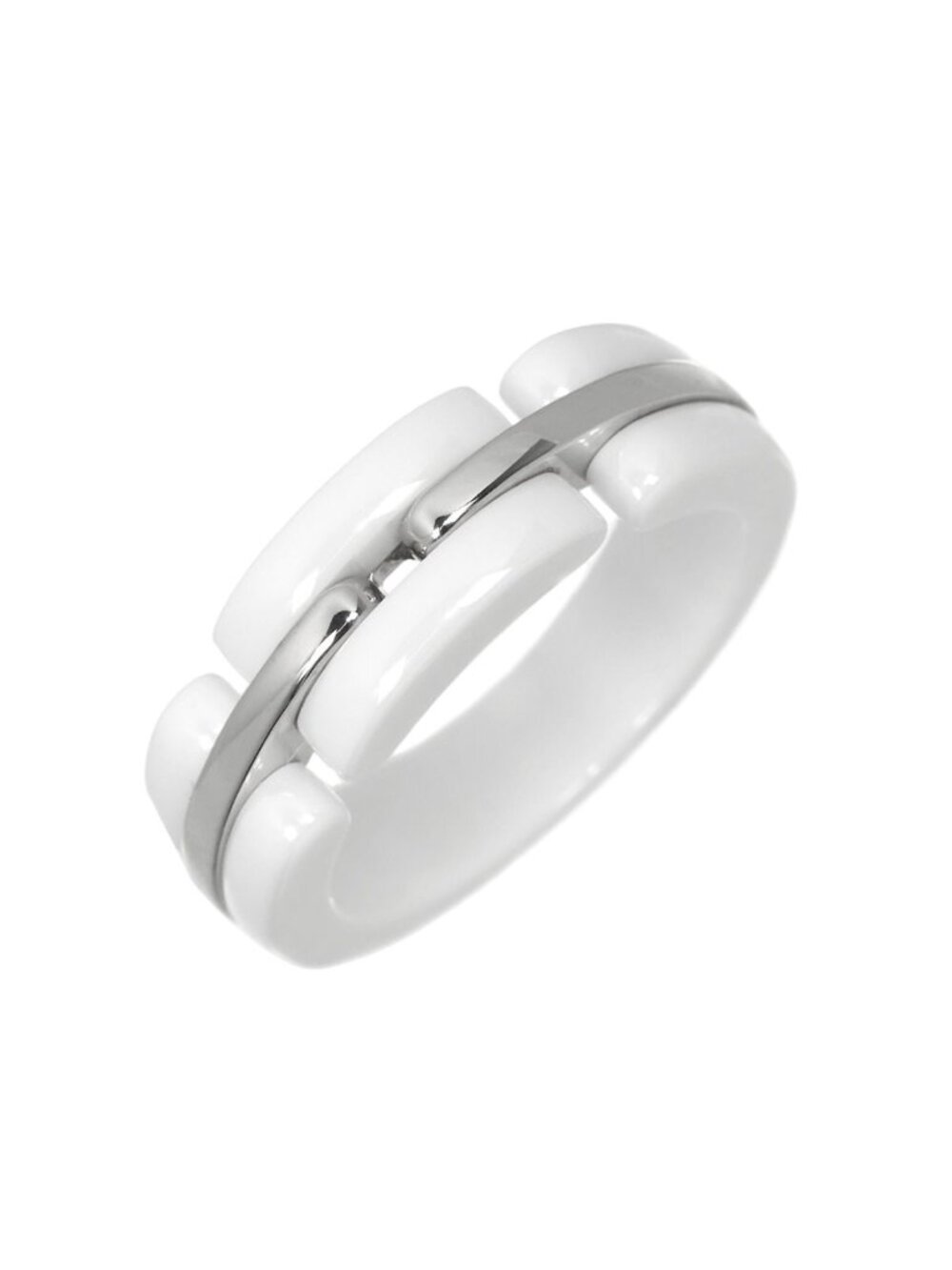 Chanel Ultra 55 Ring 18K White Gold Ceramic 750